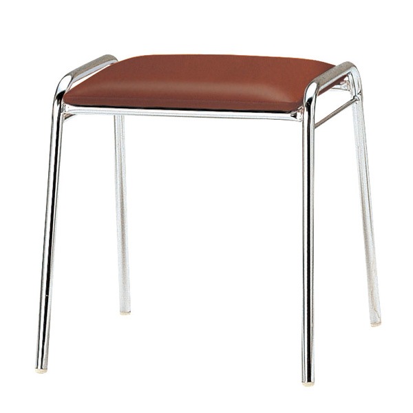 スツール FSC-120 横幅42.7×奥行き41×高さ43cm ビニールシート／メッキ脚 【法人様配送料無料(北海道 沖縄 離島を除く)】 ミーティングチェア オフィスチェア デスクチェア 会議椅子 チェア TOKIO 藤沢工業 オフィス家具