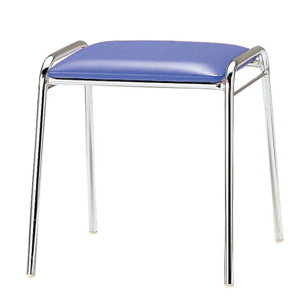 スツール FSC-120 横幅42.7×奥行き41×高さ43cm ビニールシート／メッキ脚 【法人様配送料無料(北海道 沖縄 離島を除く)】 ミーティングチェア オフィスチェア デスクチェア 会議椅子 チェア TOKIO 藤沢工業 オフィス家具