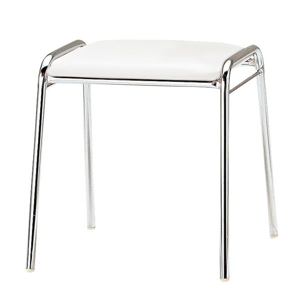 スツール FSC-120 横幅42.7×奥行き41×高さ43cm ビニールシート／メッキ脚 【法人様配送料無料(北海道 沖縄 離島を除く)】 ミーティングチェア オフィスチェア デスクチェア 会議椅子 チェア TOKIO 藤沢工業 オフィス家具