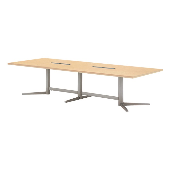 ミーティングテーブル セット 8人用 LSB-3614WSET 会議用テーブル LSB-3614W （幅360x奥行140x高さ72cm） 1台 ＋ オフィスチェア FTX-18 8脚 【法人様配送料無料(北海道 沖縄 離島を除く)】 会議用テーブルセット フリーアドレスデスク