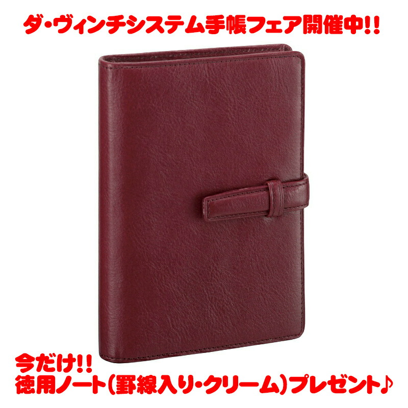レイメイ藤井 ダ・ヴィンチシステム手帳 ポケットサイズ ワイン DP3008Z スーパーロイスレザー リング14mm