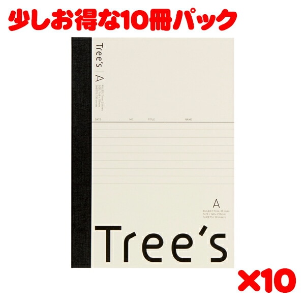 日本ノート スタンダードノート Tree's A5サイズ A罫30枚 クリーム