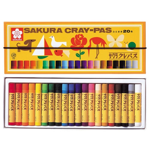 サクラクレパス クレパス太巻 20色（ゴムヒモ付） LP20R | 全商品