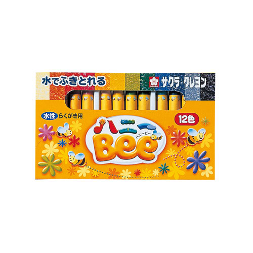 サクラクレパス クレヨン水性 12色 ハニーBee WY12R1