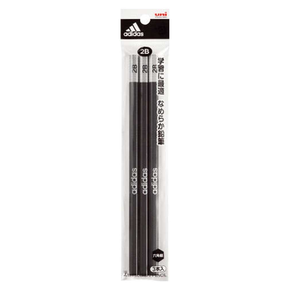 【在庫限りにて販売終了】三菱鉛筆 adidas＜アディダス＞ 鉛筆　ＡＩ０４　黒金　２Ｂ　３Ｐ　K7042AI042B3P