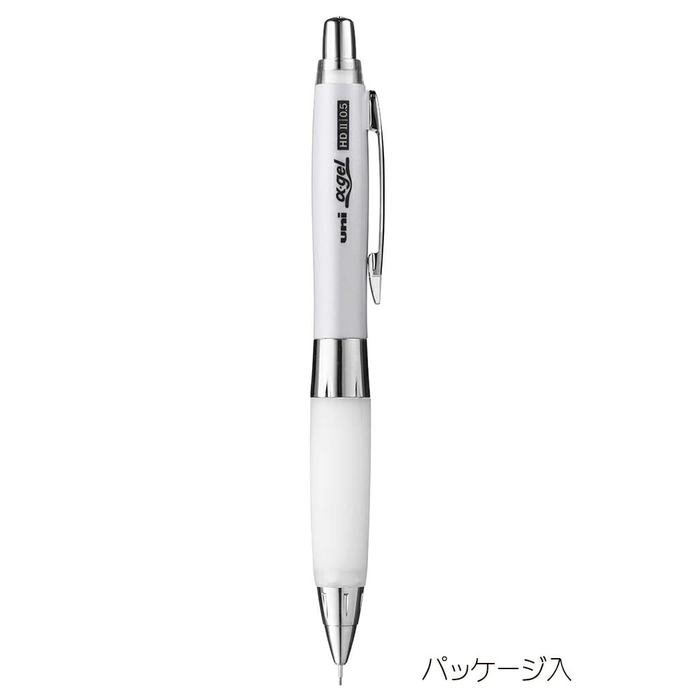 ＜三菱鉛筆＞ アルファゲルシャープペン　0.5mm　ホワイト M5619GG1P.1