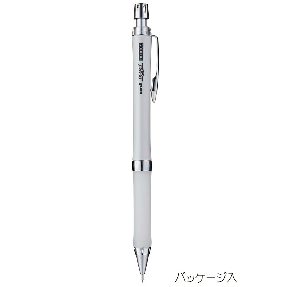 ＜三菱鉛筆＞ アルファゲルシャープペン　0.5mm　ホワイト M5809GG1P.1