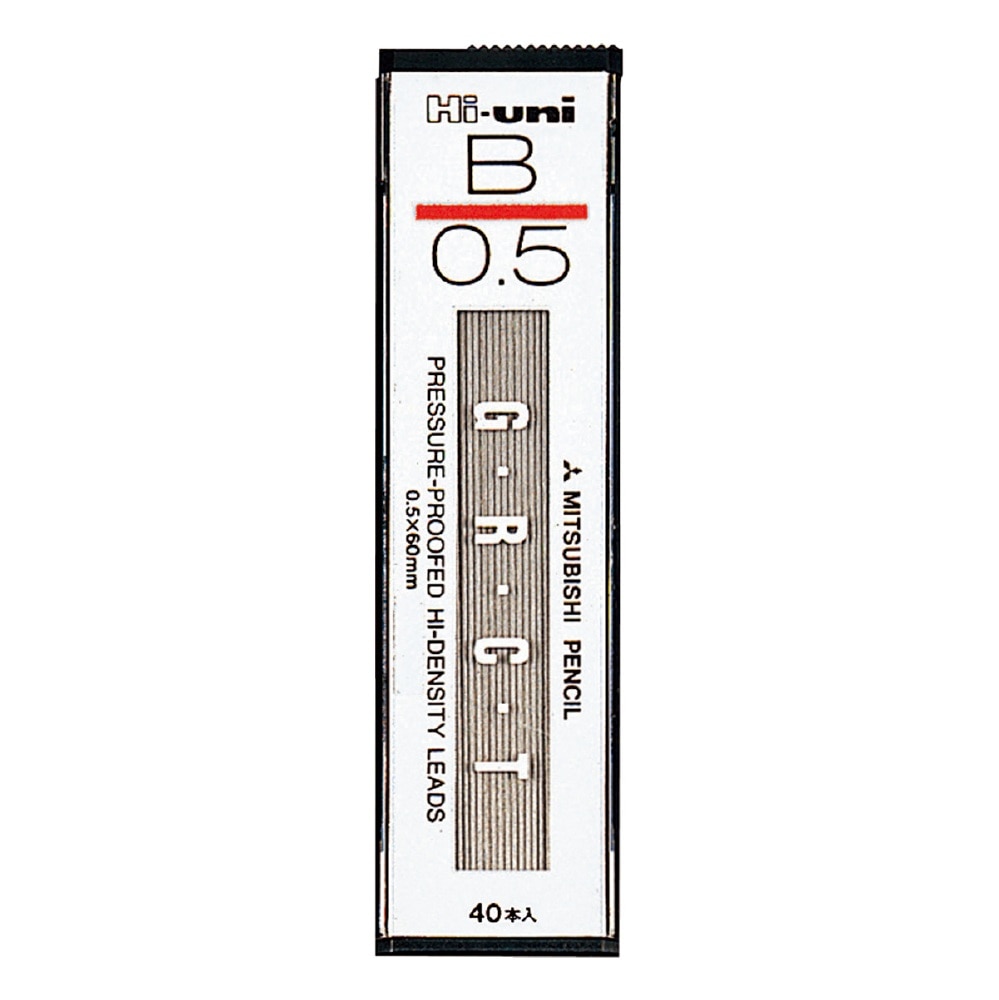 ＜三菱鉛筆＞ シャープペン替芯ハイユニ Hi-uni  0.5mm　Ｂ　HU05300B