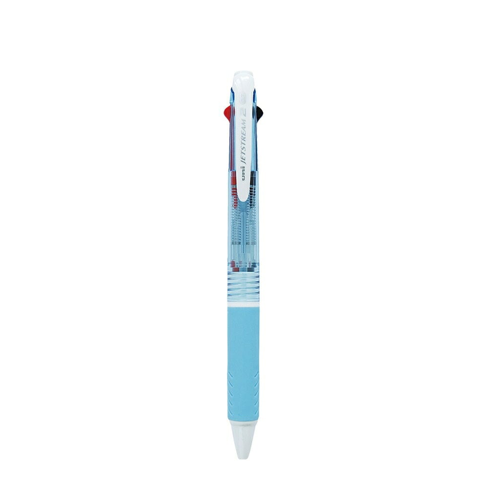 三菱鉛筆＞ ジェットストリームボールペン 細字0.7mm 2色 水色