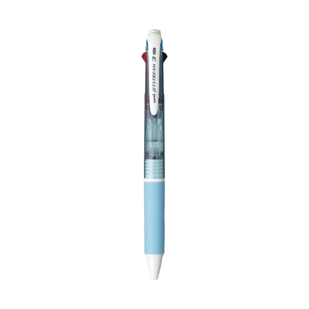 ＜三菱鉛筆＞ ジェットストリームボールペン 細字0.7mm 3色　水色　SXE340007.8