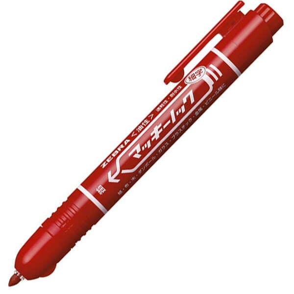 ゼブラ　油性マーカー　マッキーノック　細字　赤　P-YYSS6-R