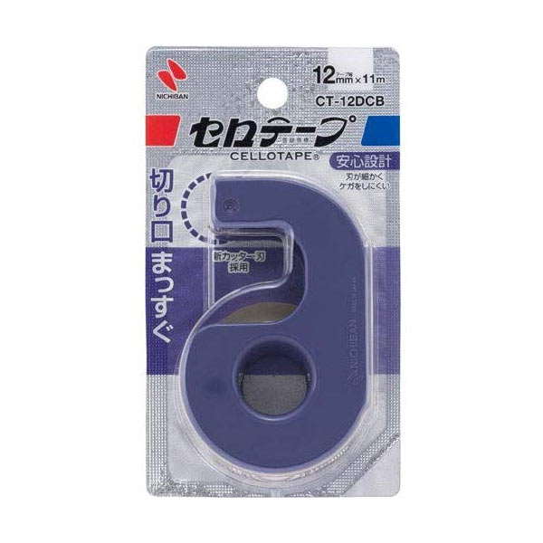 Nichiban ニチバン　セロテープ（R） 小巻カッター付 まっすぐ切れる　青　CT-12DCB
