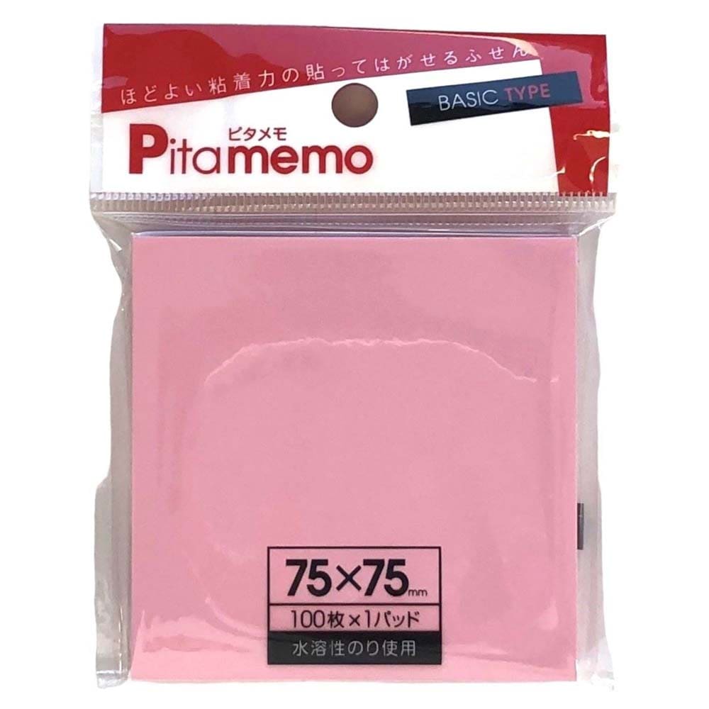 サンフレイムジャパン　付箋紙 75×75 ピンク １Ｐ　391-0303 3910303
