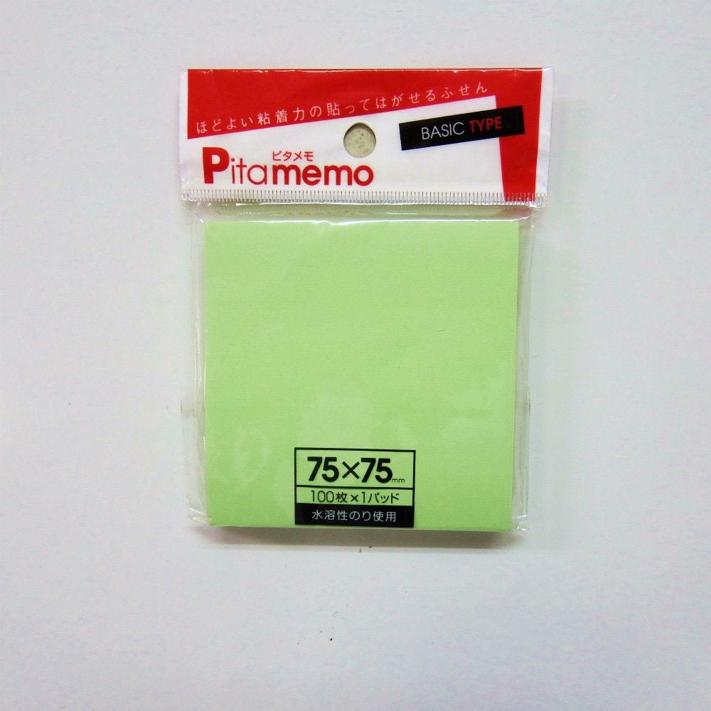 サンフレイムジャパン　付箋紙 75×75 グリーン １Ｐ　391-0304 3910304