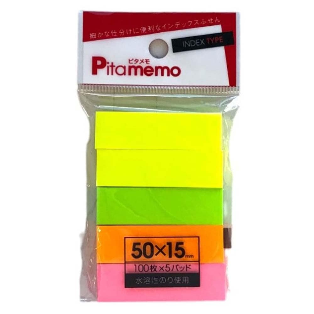 サンフレイムジャパン　付箋紙 15×50 ネオン ５Ｐ　391-0312 3910312