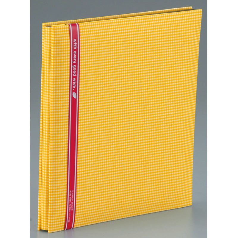 セキセイ　ハーパーハウス　ミニフリーアルバム　Ｇチェックイエロー　XP-1002-50