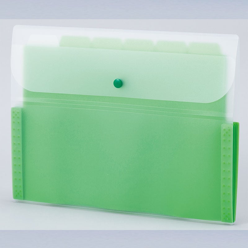 セキセイ Actif アクティフ ドキュメントホルダー 6ポケット グリーン