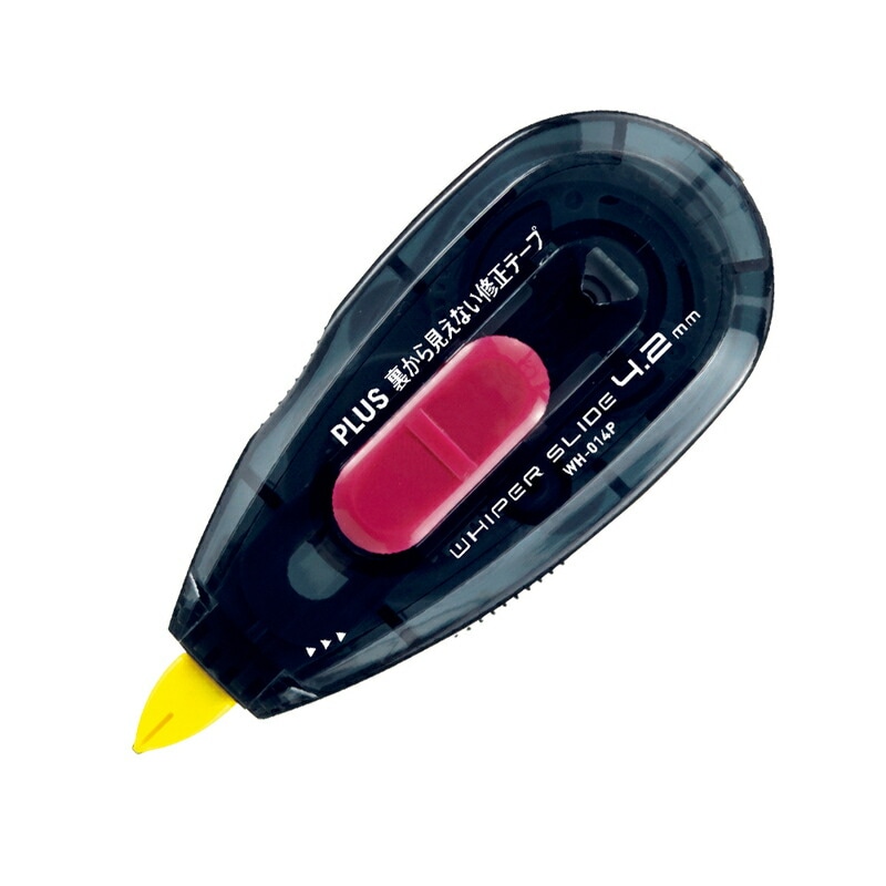 プラス(PLUS) 裏から見えない修正テープ 本体 WH-014P ブラック/ピンク 47-613