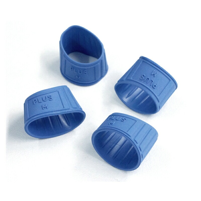 プラス(PLUS) 指サック メクリッコ ラバータイプ 抗菌 M 20個入 徳用 ブルー KM-402　44-771