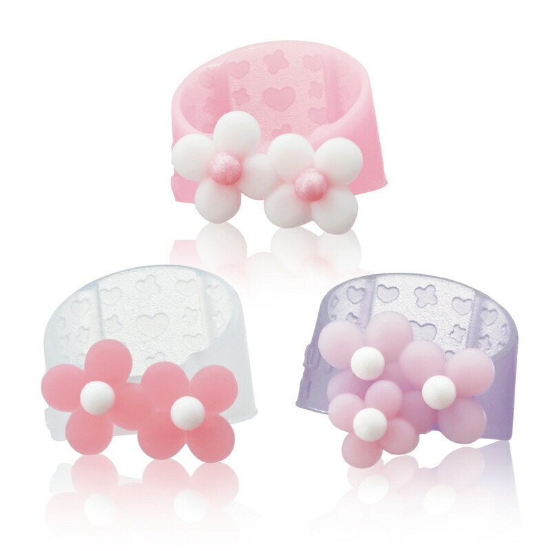 プラス(PLUS) 指サック メクリッコ スイート Lサイズ 3個入 フラワー2 KM-303SB-3　35-908