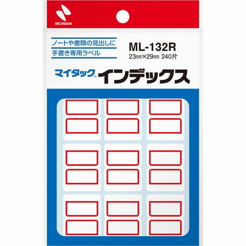 Nichiban ニチバン マイタックインデックス 赤枠 ML-132R | 全商品