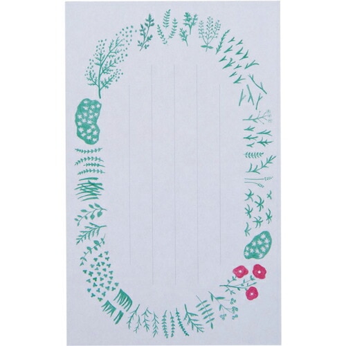 キングジム＜KING JIM＞便箋ふせん　Lサイズ　001　プランツ 3080-001　HITOTOKI（ヒトトキ）　5冊セット