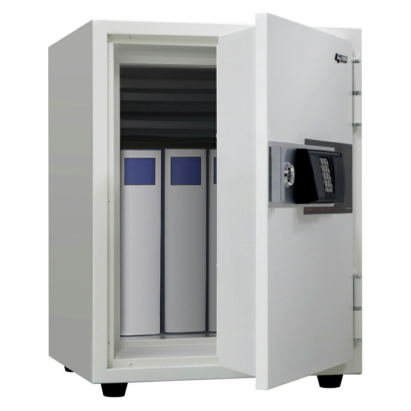 日本アイ・エス・ケイ 耐火金庫 ゆとり収納シリーズ KU-55EK テンキー錠+電子ロック錠 53.2L 1時間耐火 信頼の日本製 地震 災害 防災