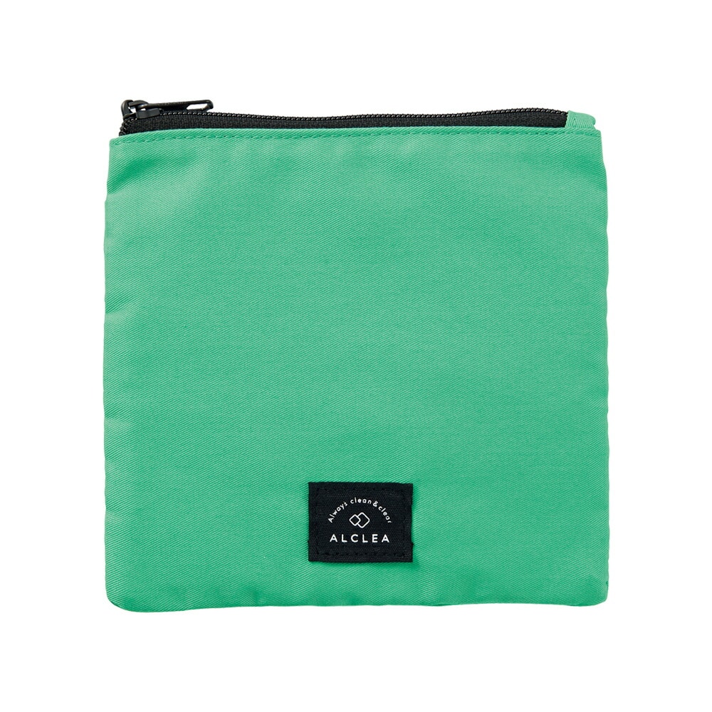 LIHIT LAB (リヒトラブ) ALCLEA マスク&ポーチ チャコールグレー エメラルドグリーン ※マスクスタンド付き A7930-7