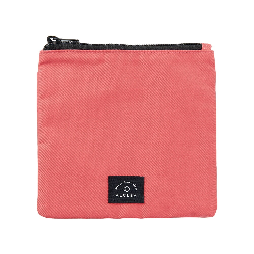 LIHIT LAB (リヒトラブ) ALCLEA マスク&ポーチ チャコールグレー コーラルピンク ※マスクスタンド付き A7930-12