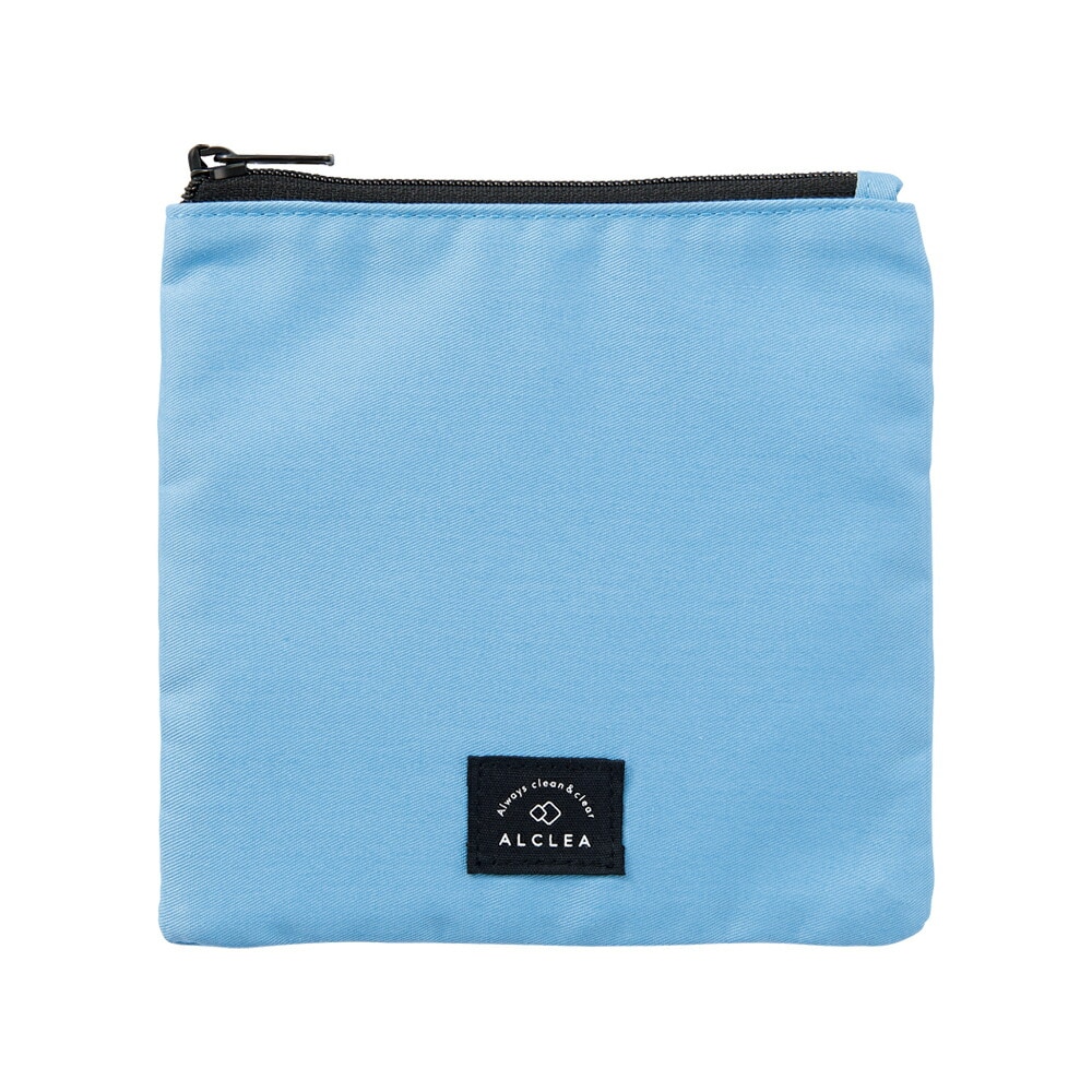 LIHIT LAB (リヒトラブ) ALCLEA マスク&ポーチ チャコールグレー スカイブルー ※マスクスタンド付き A7930-14