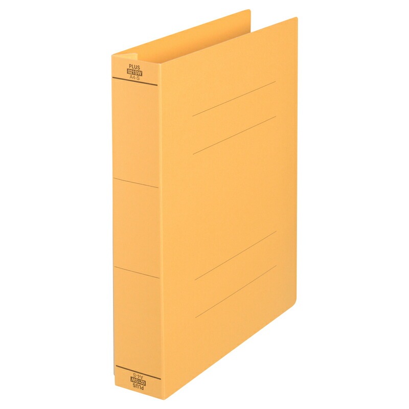 プラス(PLUS) フラットファイル 厚とじ A4-S 500枚とじ イエロー NO.021SW 87-987