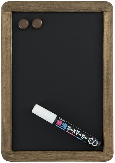 レイメイ藤井(Raymay) アンティーク ブラックボード A4サイズ LNB185 蛍光ボードマーカー白1本付