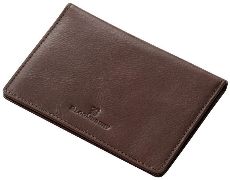 レイメイ藤井(Raymay)　ブルームズベリー　パス入（2つ折り）　ダークブラウン　NP8002E　2面パス入　内側ポケット付