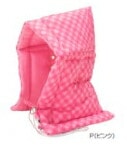 ナカバヤシ　学童用防災ずきん(チェック柄)　ピンク　BZ-102-P　小学生用　アルミ笛付 地震 災害 防災