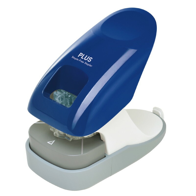 プラス(PLUS) 針なしホッチキス ペーパークリンチ 卓上型 12枚綴じ SL