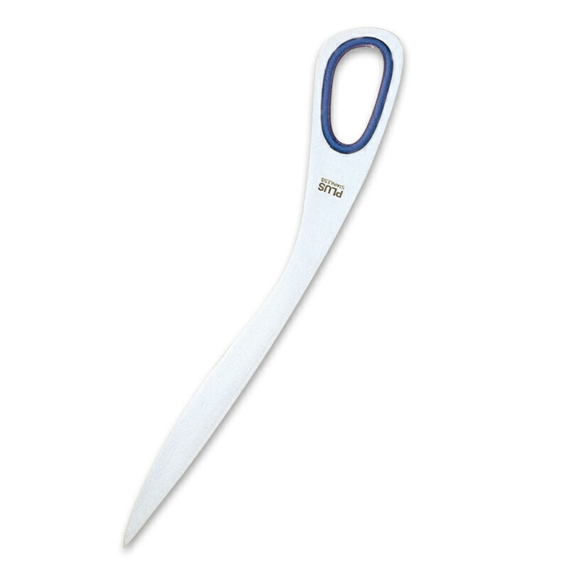 プラス PLUS ペーパーナイフ ステンレス ブルー S型 34-777 paper