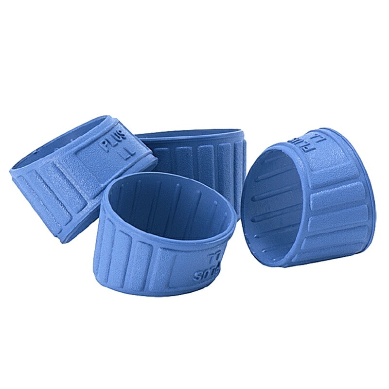 プラス(PLUS) 指サック メクリッコ ラバータイプ 抗菌 LL 20個入 徳用 ブルー KM-404　44-768