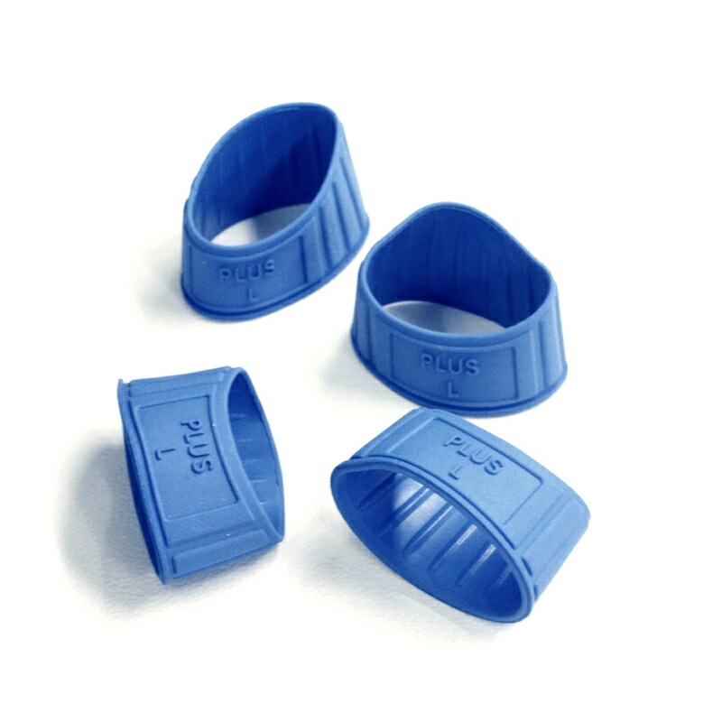 プラス(PLUS) 指サック メクリッコ ラバータイプ 抗菌 L 20個入 徳用 ブルー KM-403　44-773