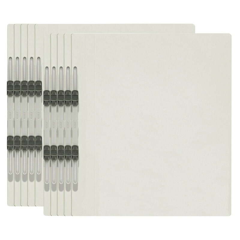 プラス(PLUS)エコノミー フラットファイル 10冊パック A4-S 150枚とじ グレー NO.021E　79-359