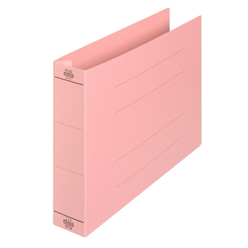 プラス(PLUS) フラットファイル 厚とじ A4-E 500枚とじ ピンク NO.022SW 87-998