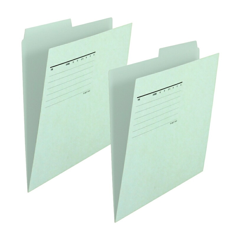 プラス(PLUS) カットフォルダー マチなし 2山 A4-E ブルー FL-062IF 　87-335