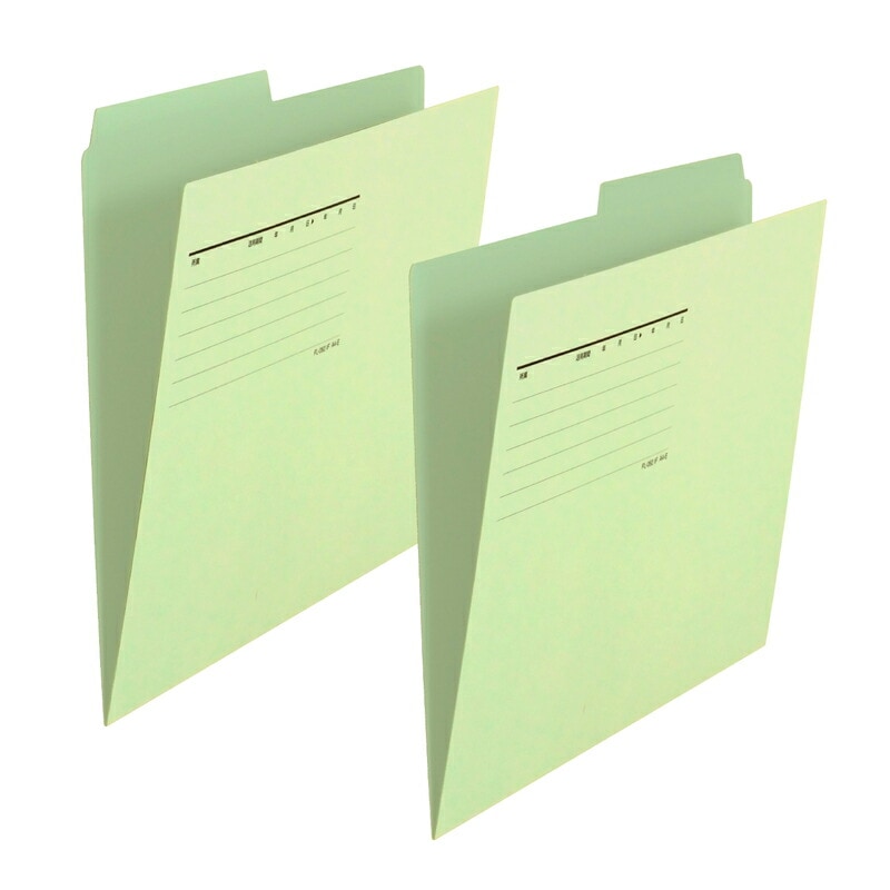 プラス(PLUS) カットフォルダー マチなし 2山 A4-E グリーン FL-062IF 　87-336