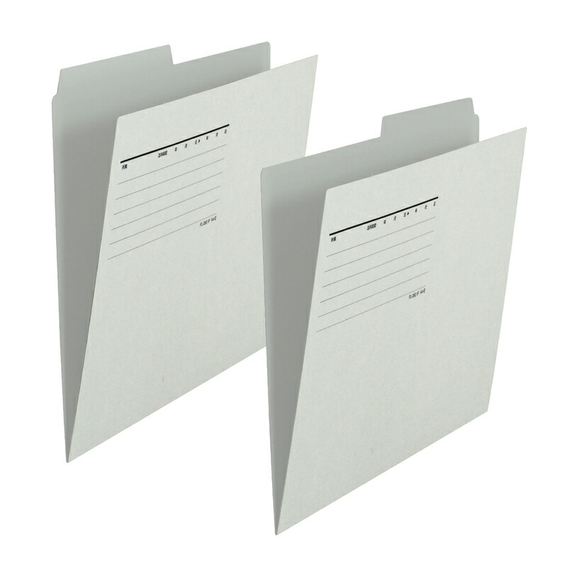 プラス(PLUS) カットフォルダー マチなし 2山 A4-E グレー FL-062IF 　87-339