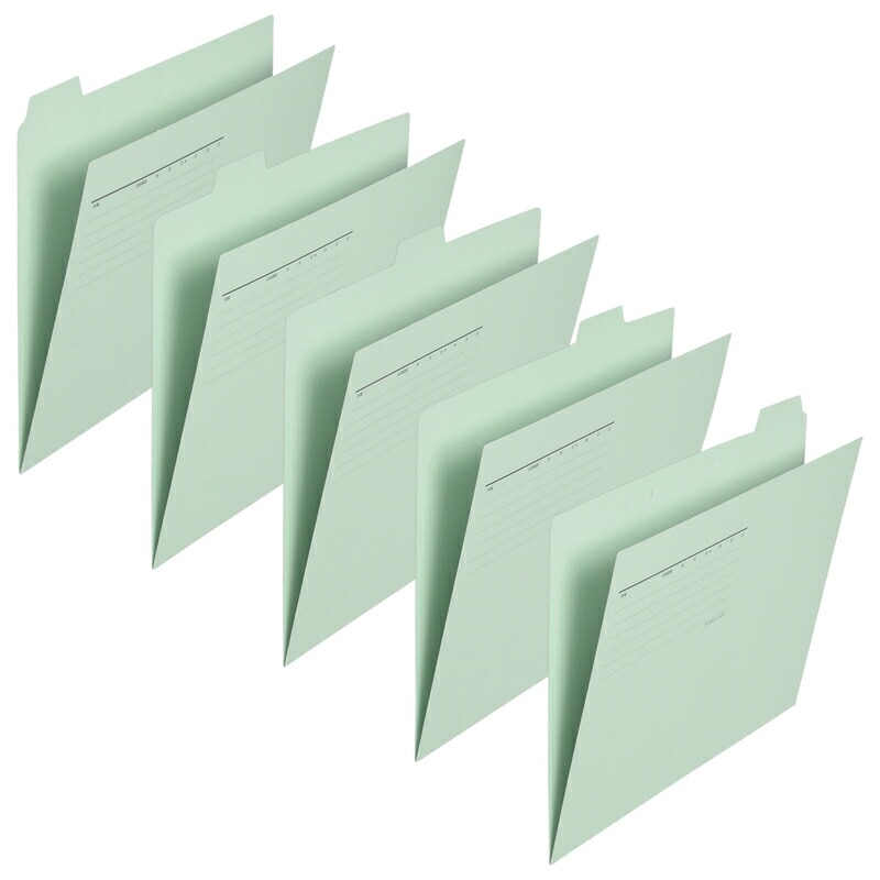 プラス(PLUS) カットフォルダー マチなし 5山 A4-E ブルー FL-065IF  87-385