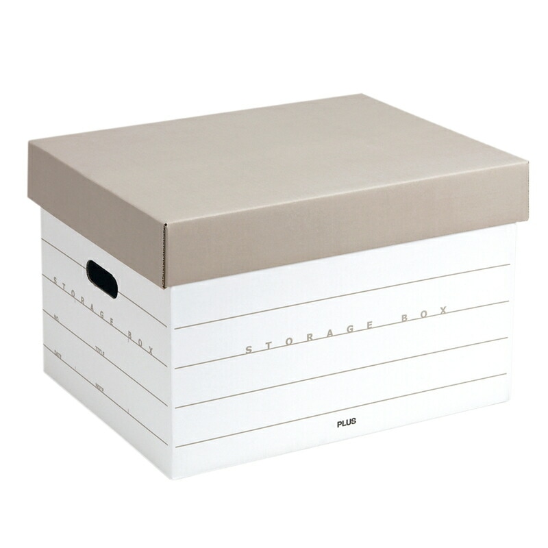 プラス(PLUS) ストレージボックス　フタ式（分離タイプ）　グレー　DN-245　40-044