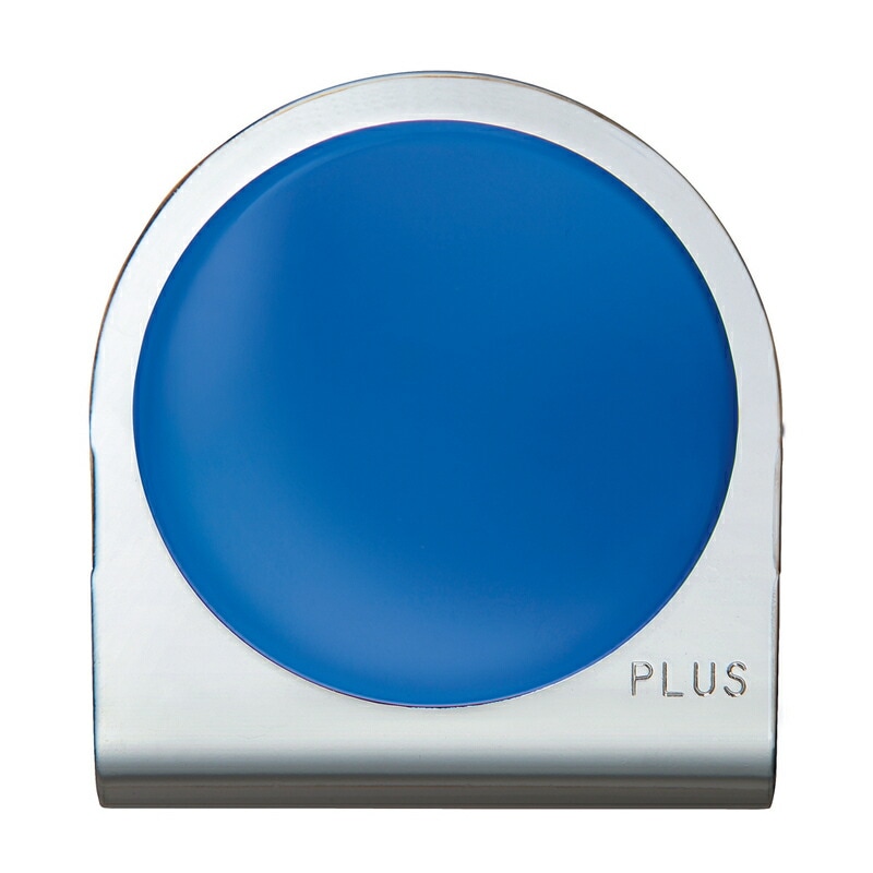 プラス(PLUS)マグネット カラーマグネットクリップ 大 ブルー　80-561