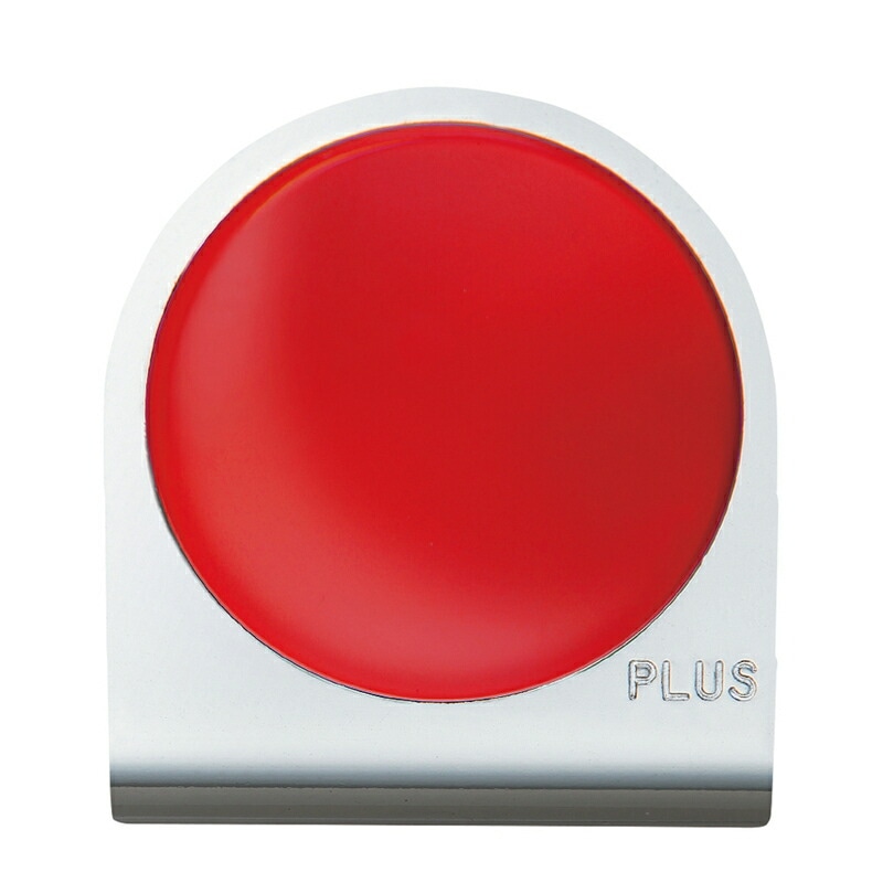 プラス(PLUS)マグネット カラーマグネットクリップ 大 レッド　80-564