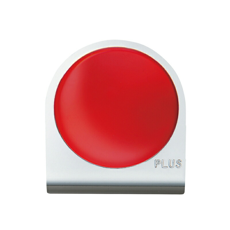 プラス(PLUS)マグネット カラーマグネットクリップ 小 レッド　80-569