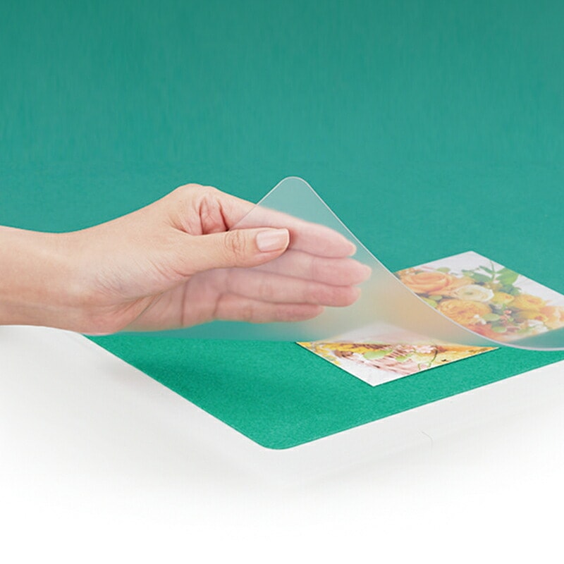 プラス(PLUS) デスクマット ななめカットデスクマット OAタイプ エコノミー W型 下敷付 DM-147EW 41-021