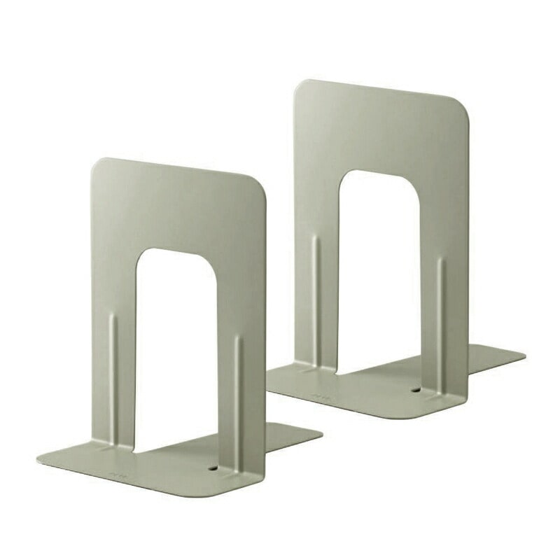 プラス(PLUS)ブックエンド 本立 Mサイズ エルグレー BS-202　36-334